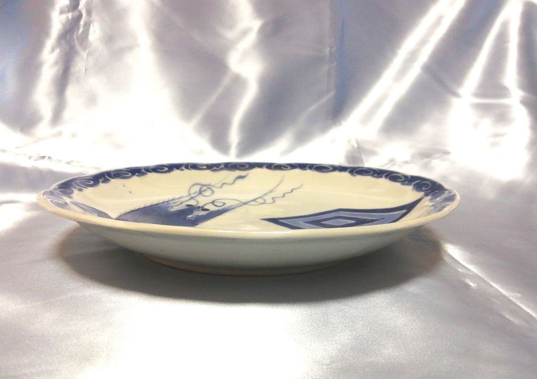 古伊万里　海老紋/ 7寸皿　江戸時代～幕末　骨董品