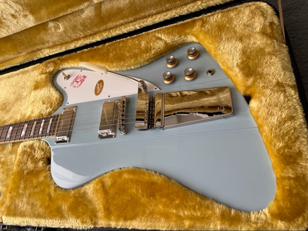 ギター epiphone 1963 firebird V frost blue