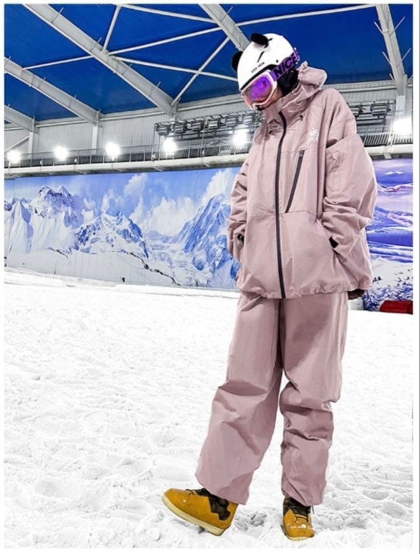ピンク スキー スノーボードウェア Lサイズ