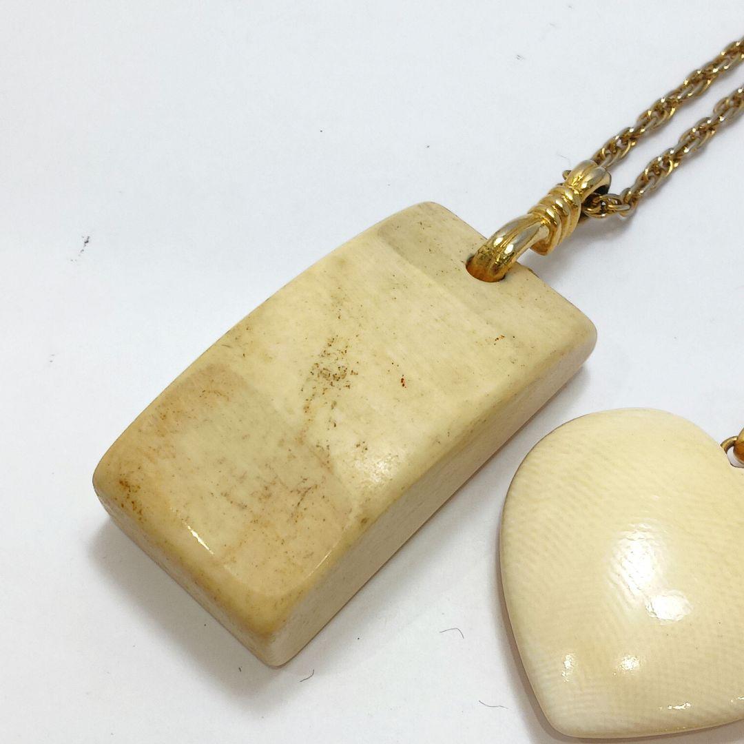 Y2892-2 高級彫刻 ネックレス 3点セット 計89.7g