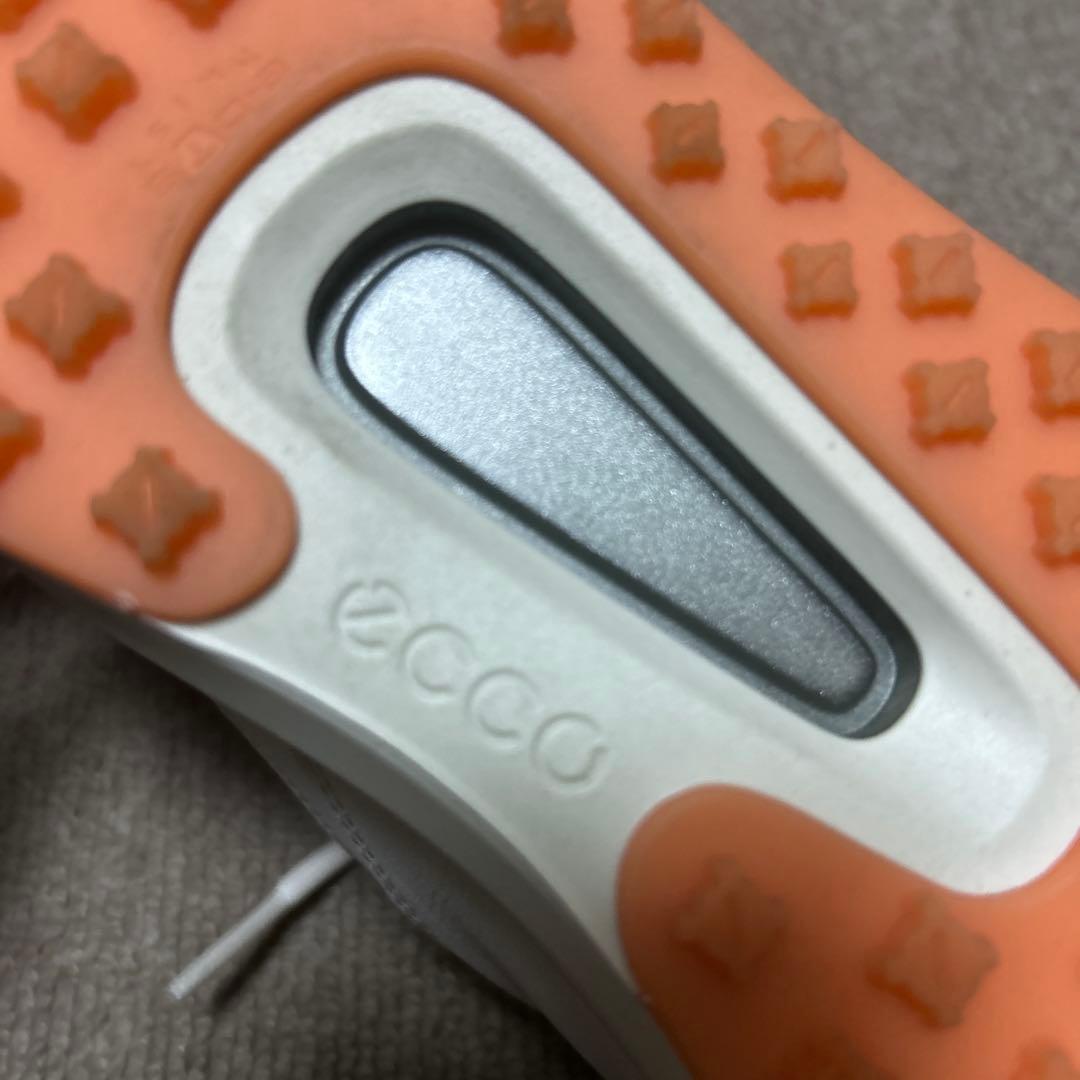 ECCO ゴルフシューズ 38 ホワイト/ピンク