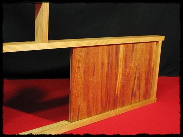 希少！ 板引戸腰 台目棚 屋久杉 赤杉 自在棚 大棚 茶道具 棚物 f265