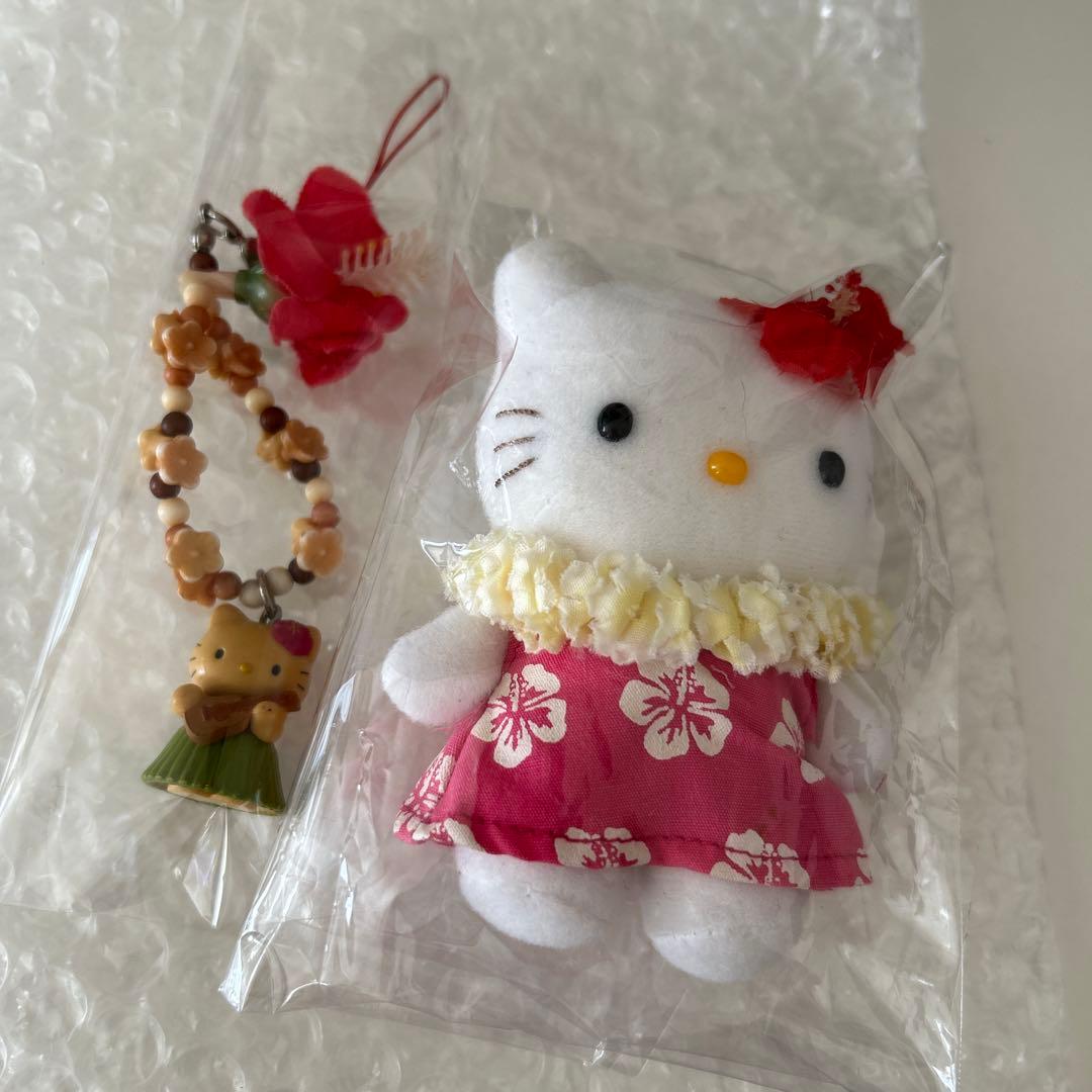 キティ　ハワイ　キーホルダー　マスコット　根付け