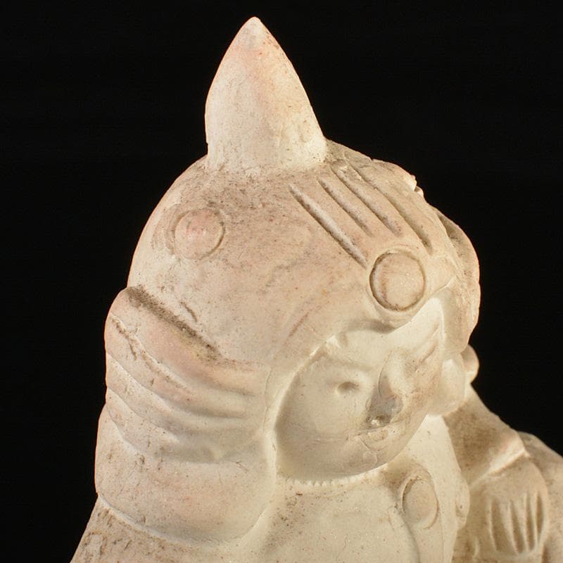 備前焼　落雁窯　古備前　白備前　置物　V　R7153