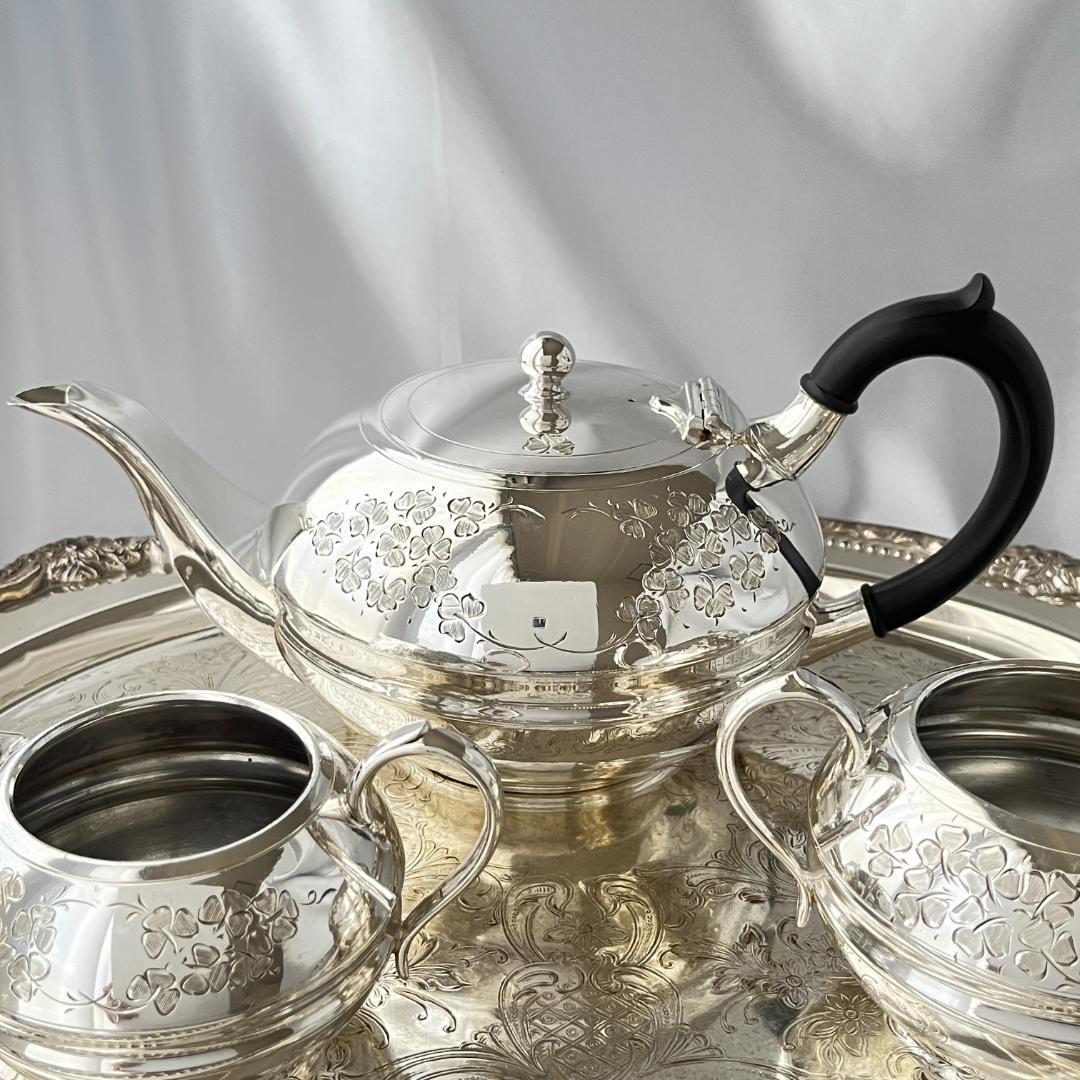 【 Cooper Bros 】クローバーのティーセット 3点