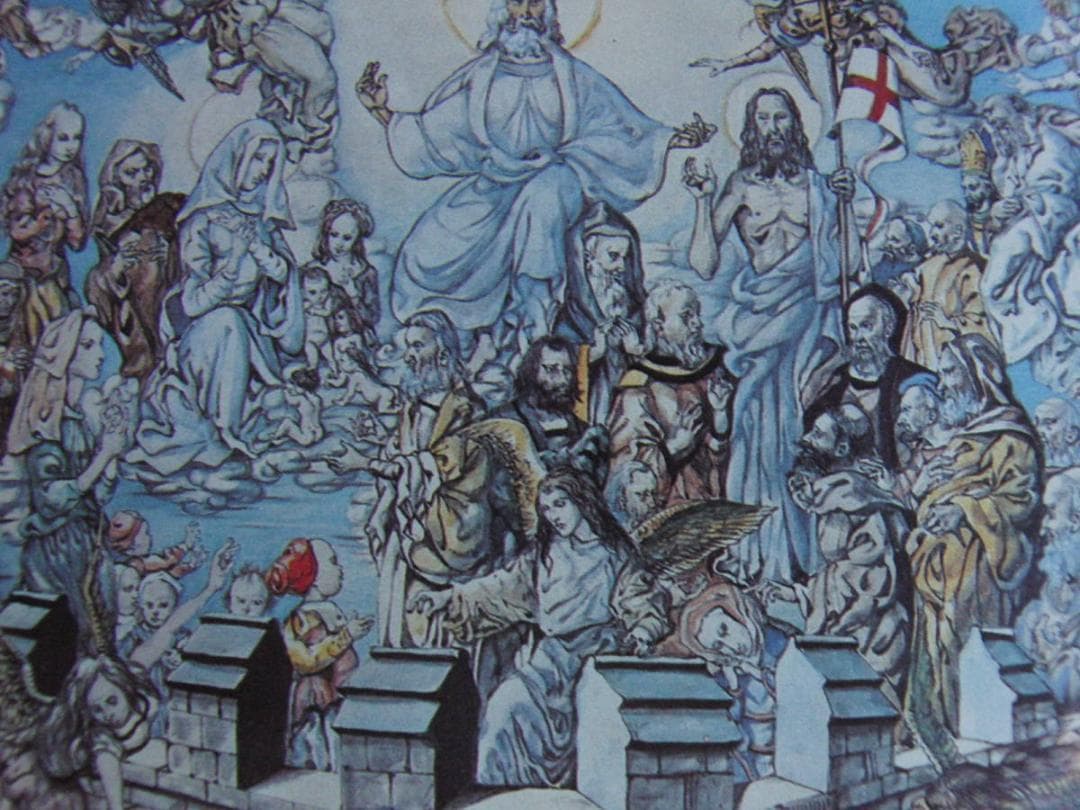 藤田嗣治、「La Nouvelle Jerusalem」、希少画集の額装画