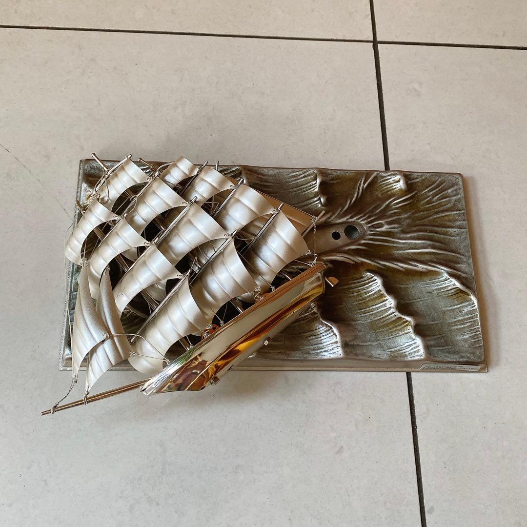 銀製　船　オブジェ　置物　TAKEHIKO