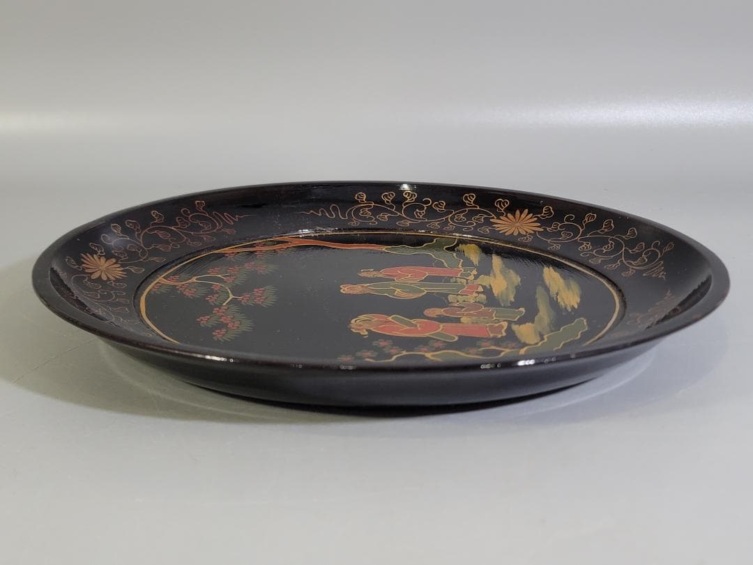 DT344 茶道具 唐物 色絵人物紋 菓子盆 中国 古美術