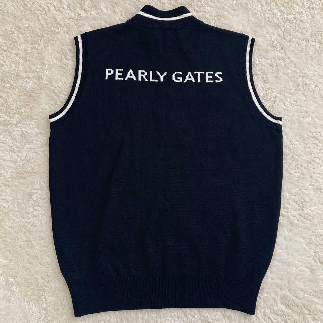 美品！PEARLY GATESパーリーゲイツ　モックネック　ハーフジップベスト