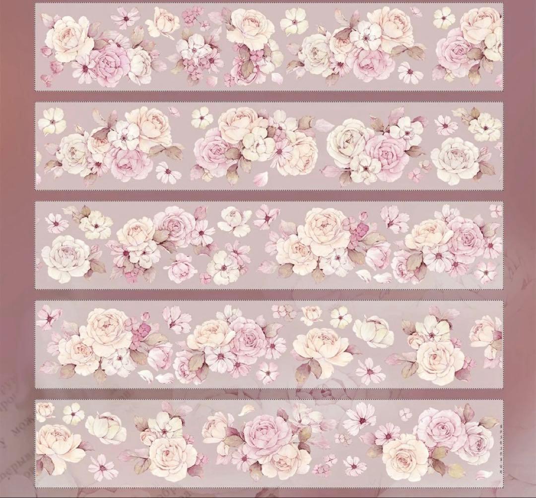 壹洱原创《语瑶-粉色》海外マスキングテープ　マステ 【2361】