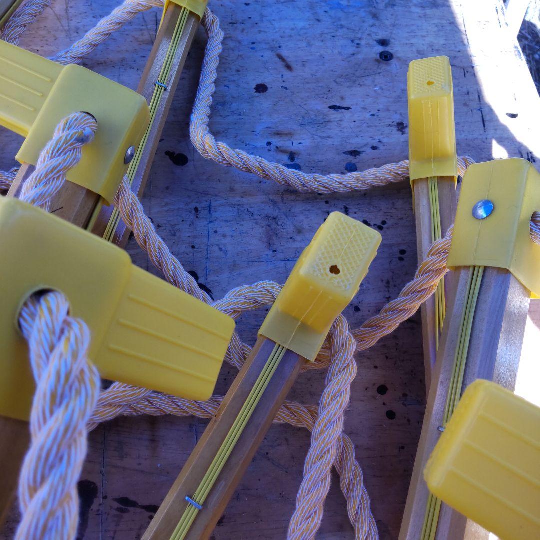 八ツ矢式 ワイヤ芯入 縄はしご 5M 避難はしご