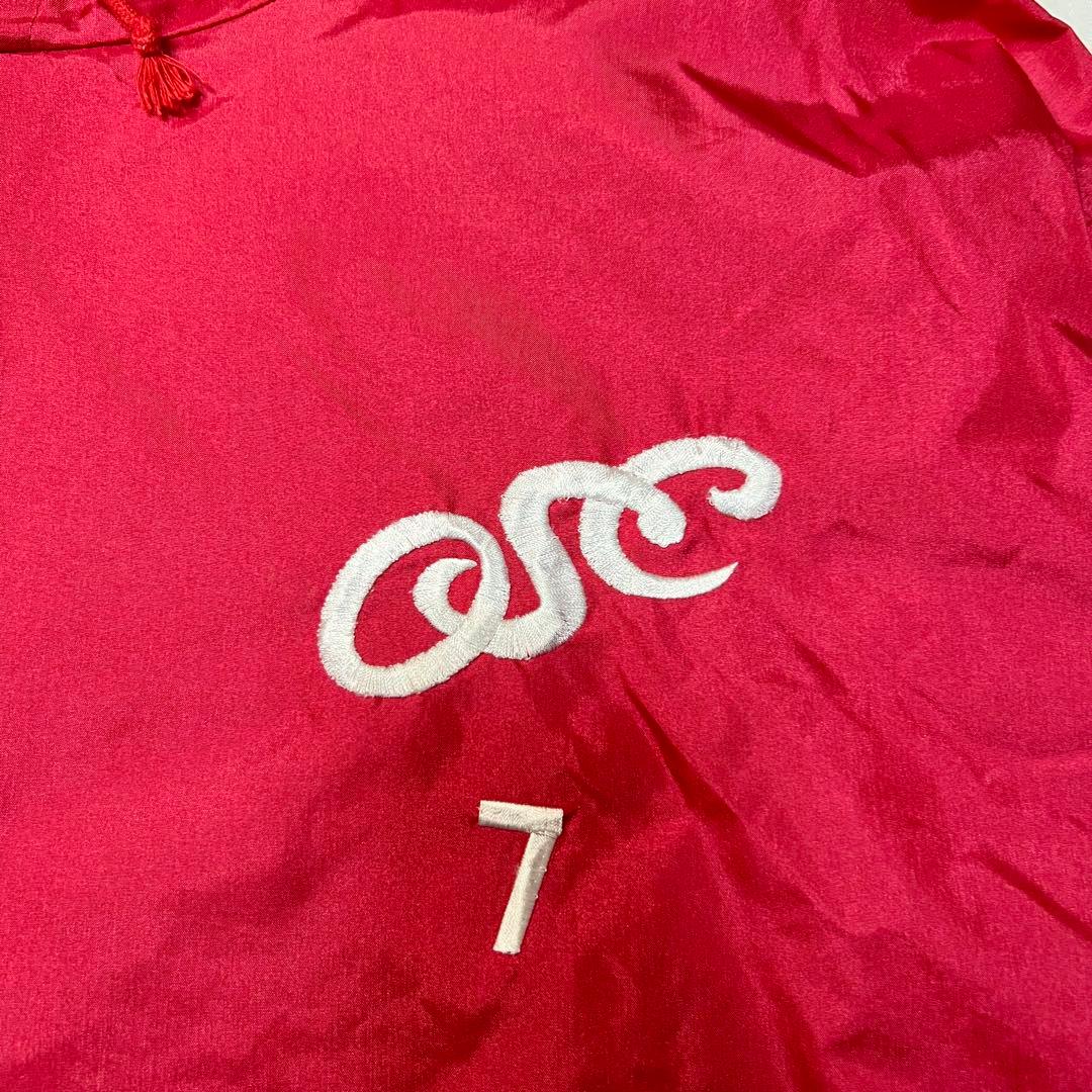 80s vintage adidas ナイロンパーカー M 赤 y2k スポーツ