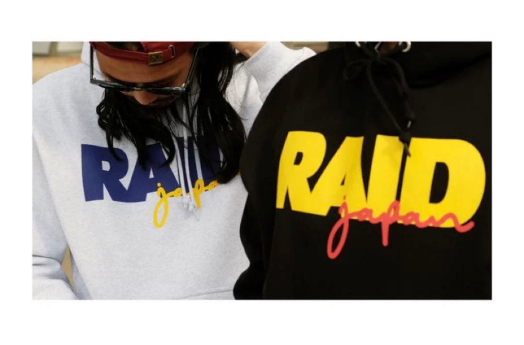 新品Lサイズ　RAID JAPAN バス釣り　BOX LOGO パーカー　黒
