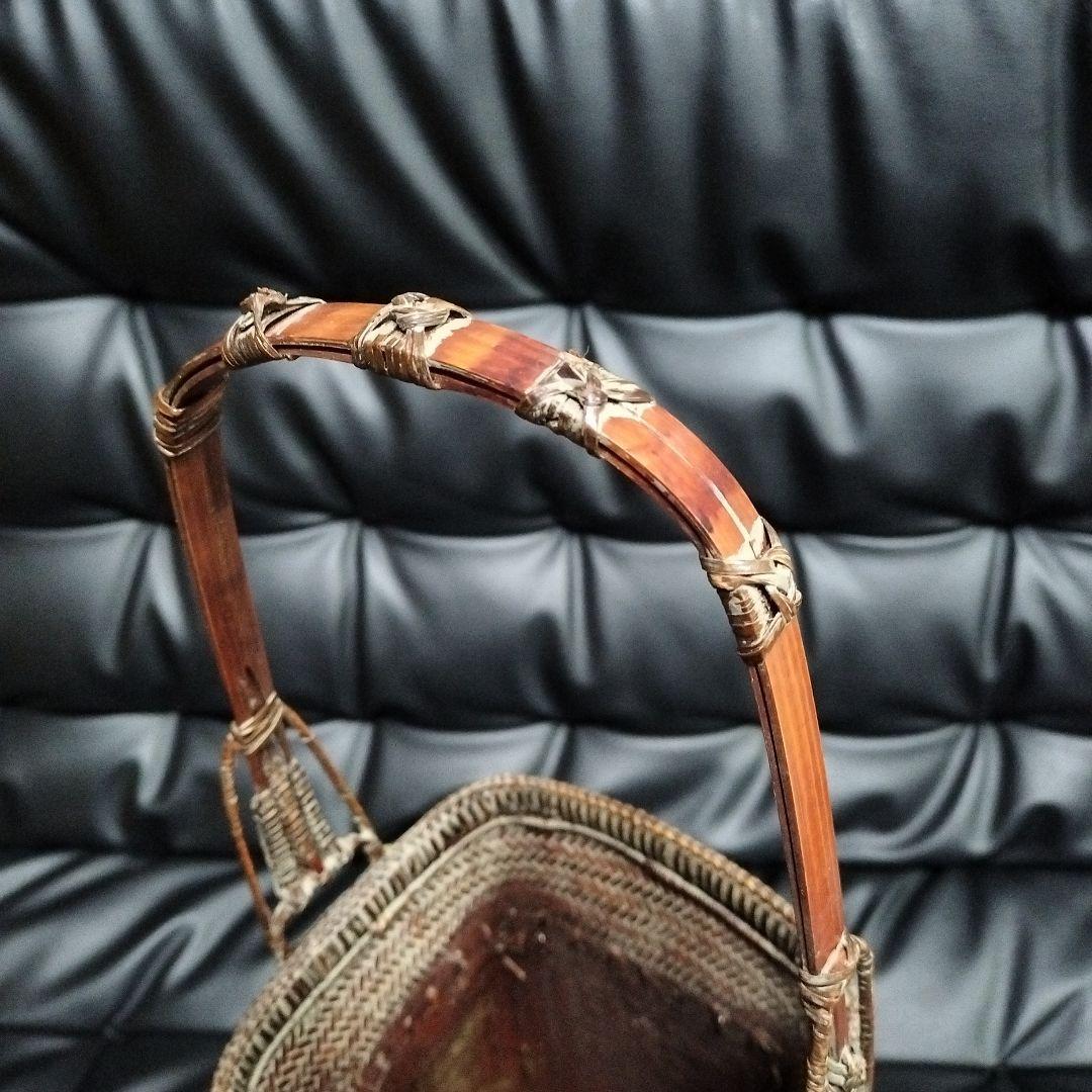 アンティーク 竹籠 超絶技巧 工芸品