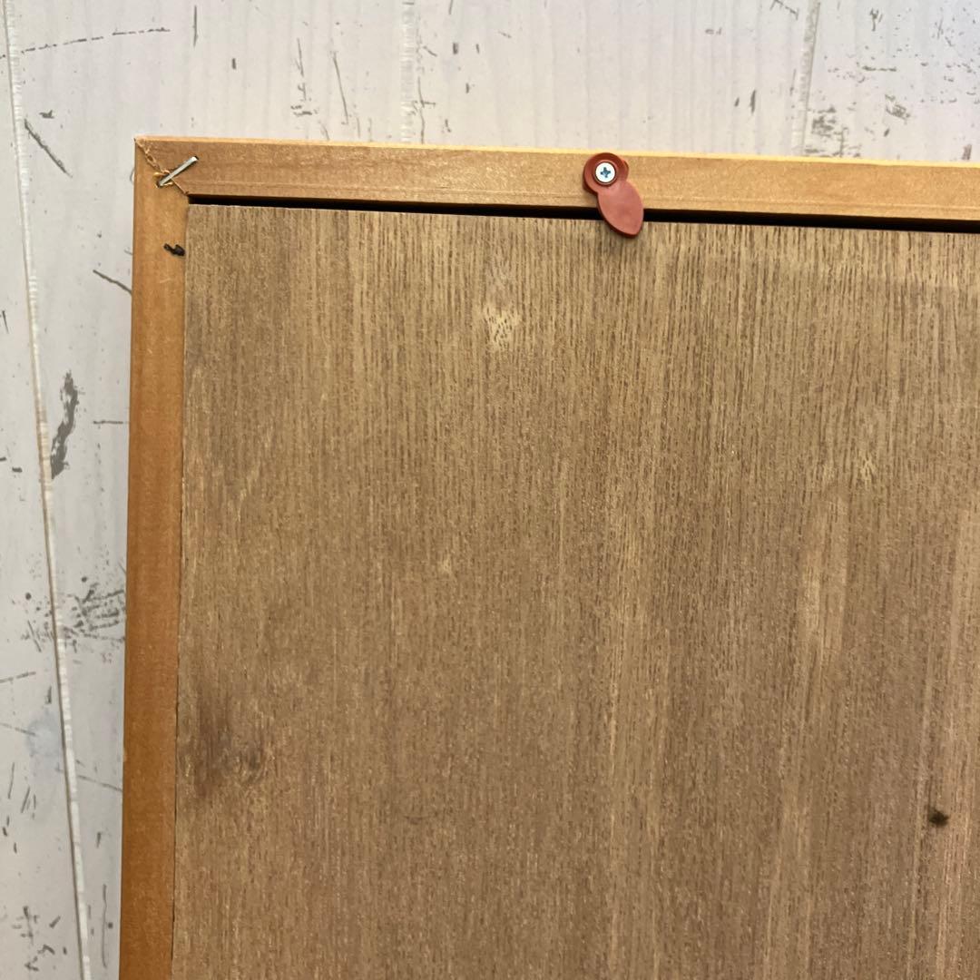 昭和レトロ 木製フレーム 赤富士 富士山 日本画 油絵 アート インテリア