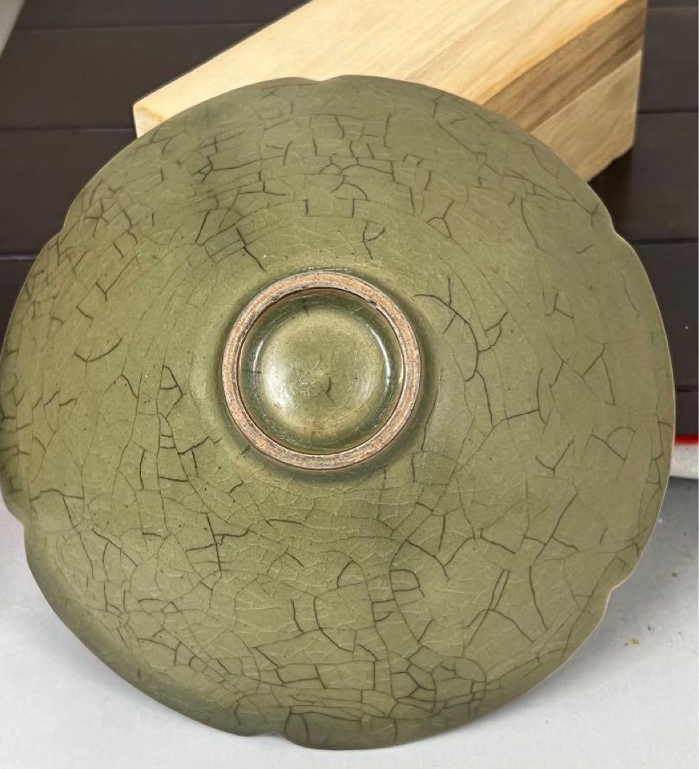 古美術•時代物•龍泉窯青磁茶碗•鉢；西き2-0008