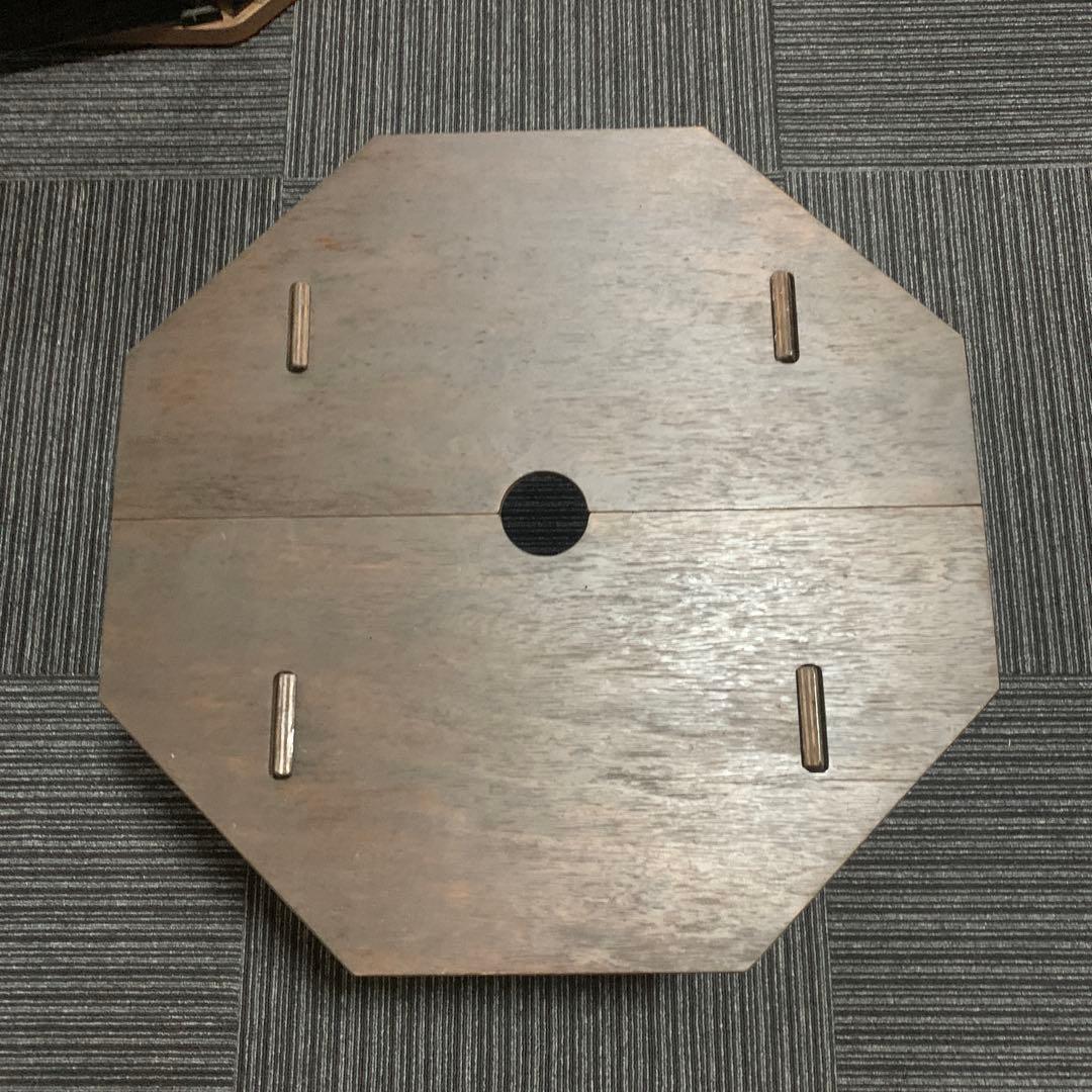 八角形木製アウトドアテーブル　ウォールナット