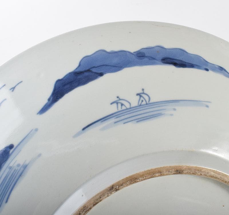 伊万里焼　古伊万里　山水文大皿　飾皿　直径40cm V　R3581C