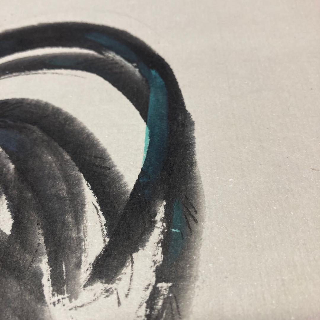 掛軸 安藤栖阜『鶏 にわとり』日本画 紙本 肉筆 共箱付 掛け軸 No.974