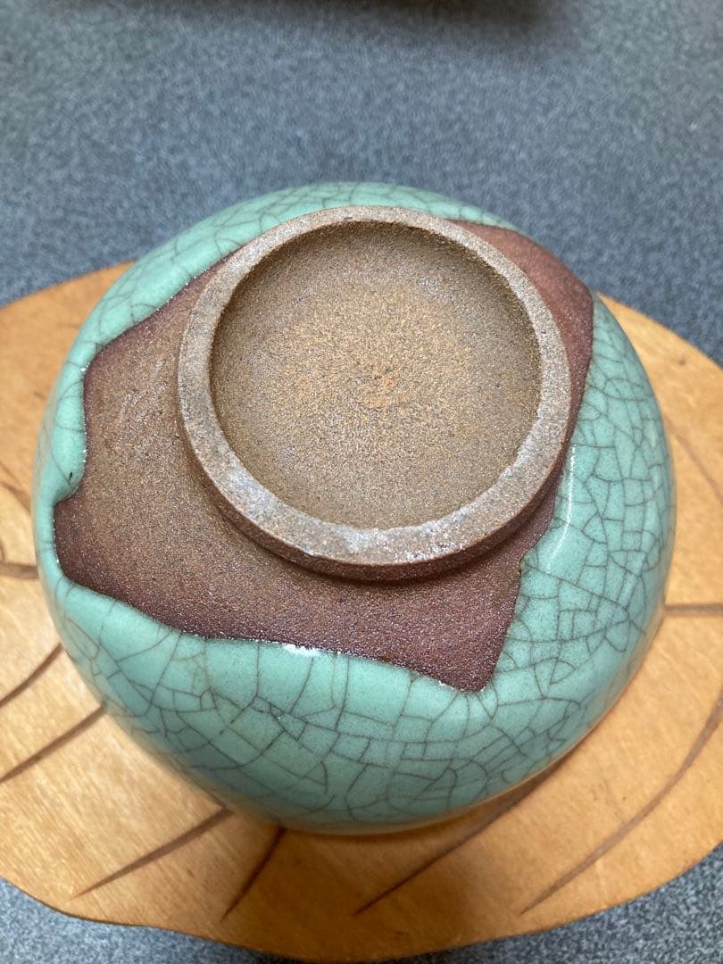 人間国宝　中島宏作青瓷松茶碗お値下げ致しました。