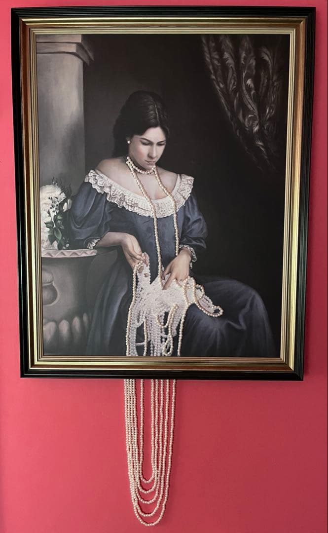 KARE 絵画 アート インテリア 女性とパール