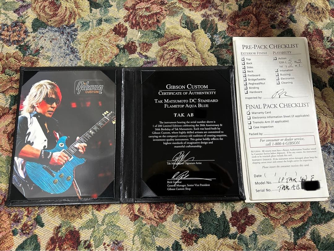 ギター Gibson Tak DC Aqua Blue 1st Edition