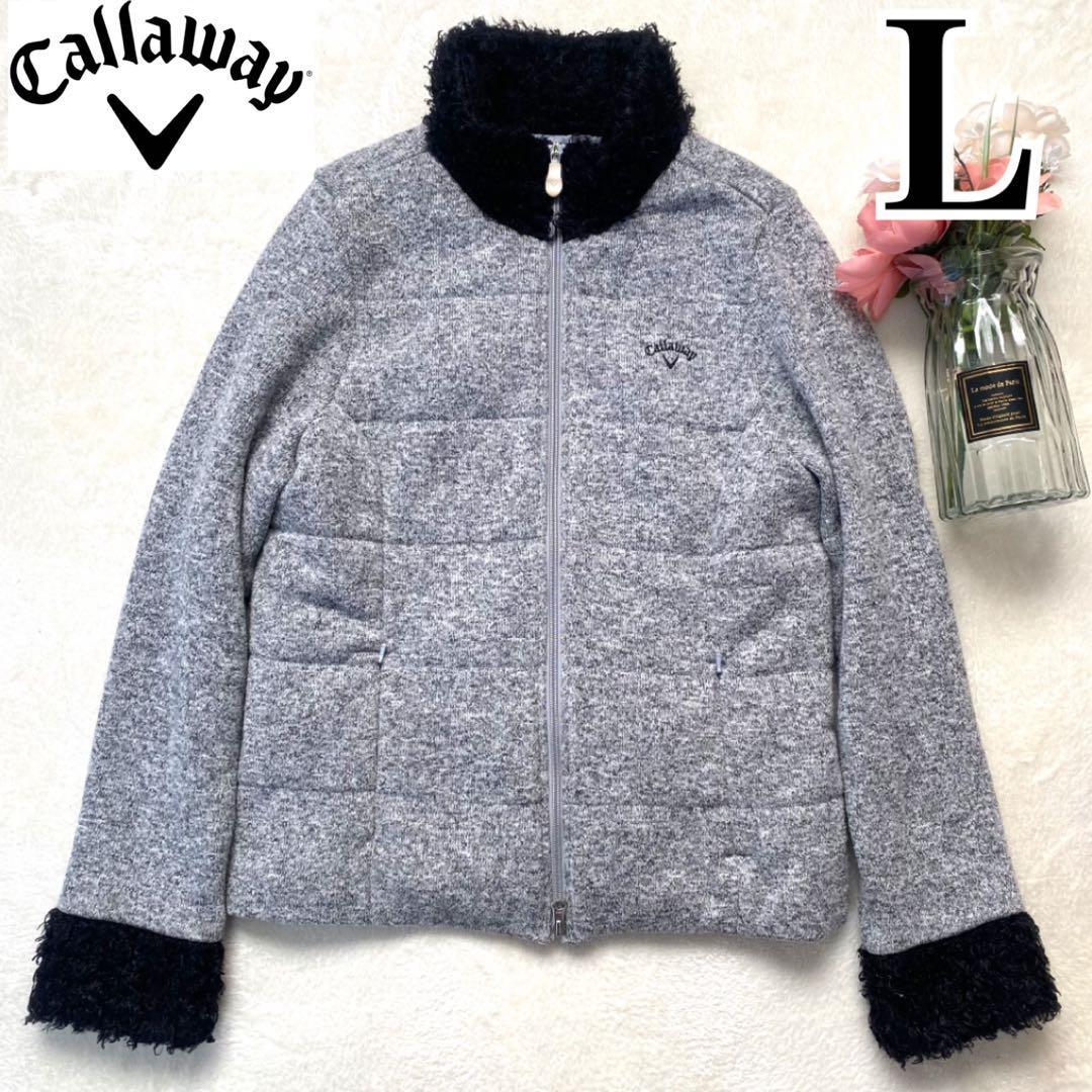 Callaway ✨良品✨ブルゾン シャギー アウター ダブルジップ ロゴ刺繍