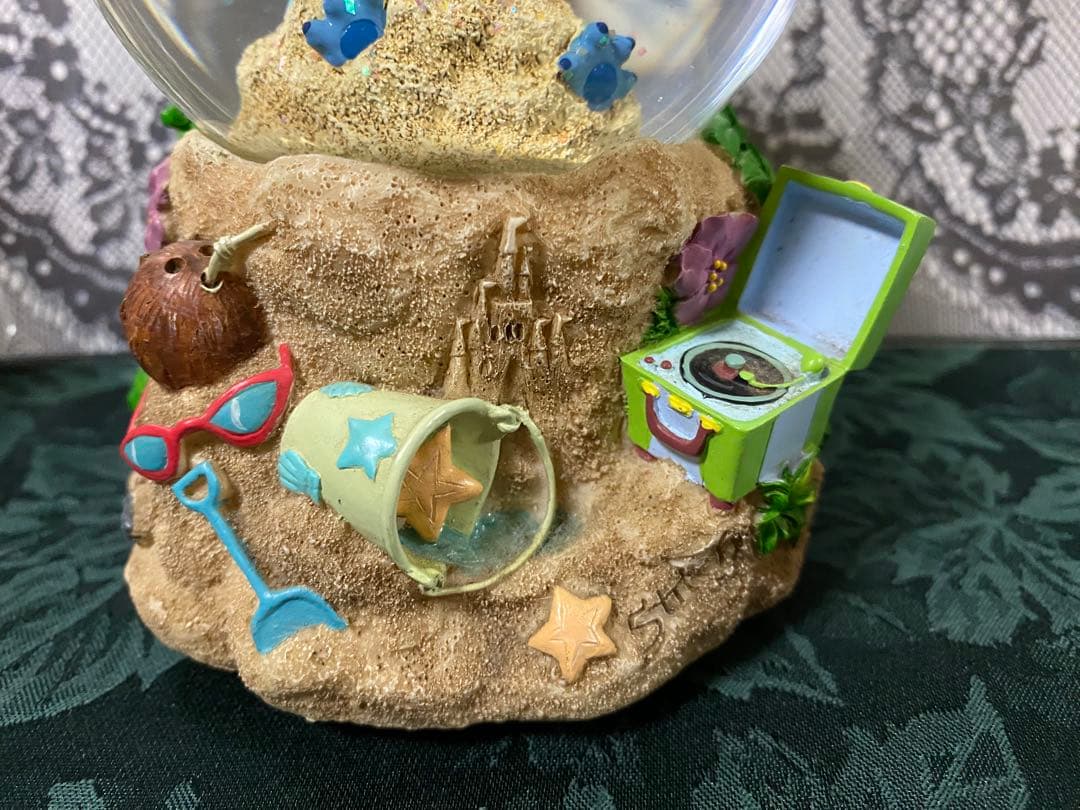 海外ディズニー　スティッチ　オルゴール　スノードーム　スノーグローブ