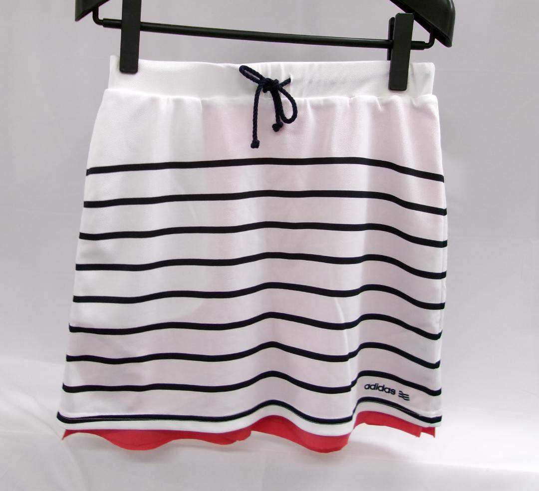 adidas ゴルフウェア　ストライプ柄　セットアップ