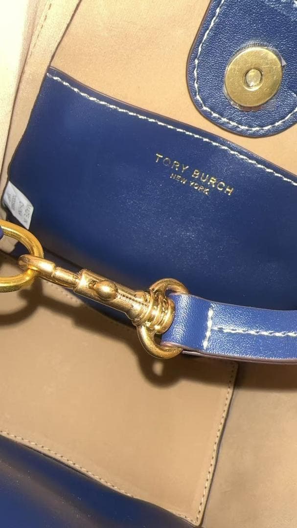 Tory Burch幾何学模様のショルダーバッグ ネイビー