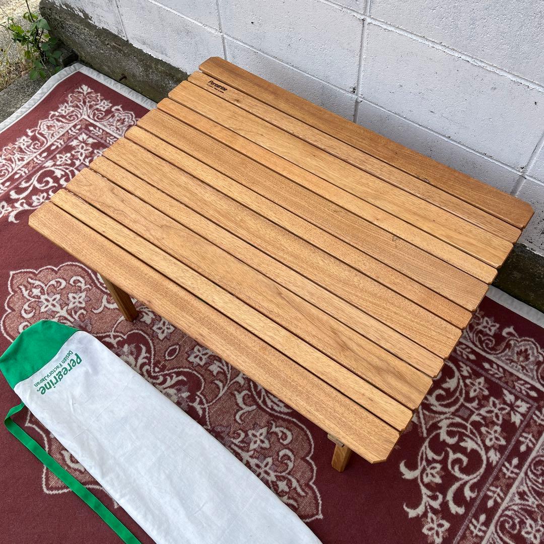 Peregrine ペレグリン◾️胡桃材 木製ロールトップテーブル アウトドア B