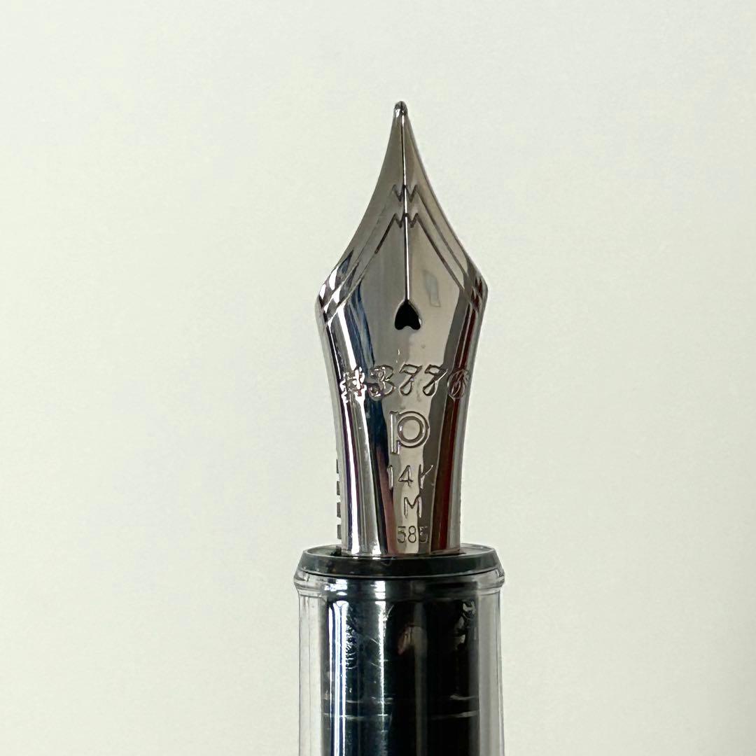 プラチナ万年筆 3776 14k Mペン先 クリア