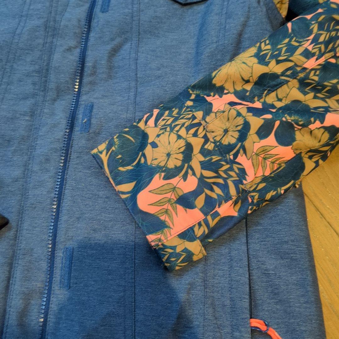 【美品】ROXY　スノボウェア　上下セット　総柄　デニム風　イエロー　Ｓ