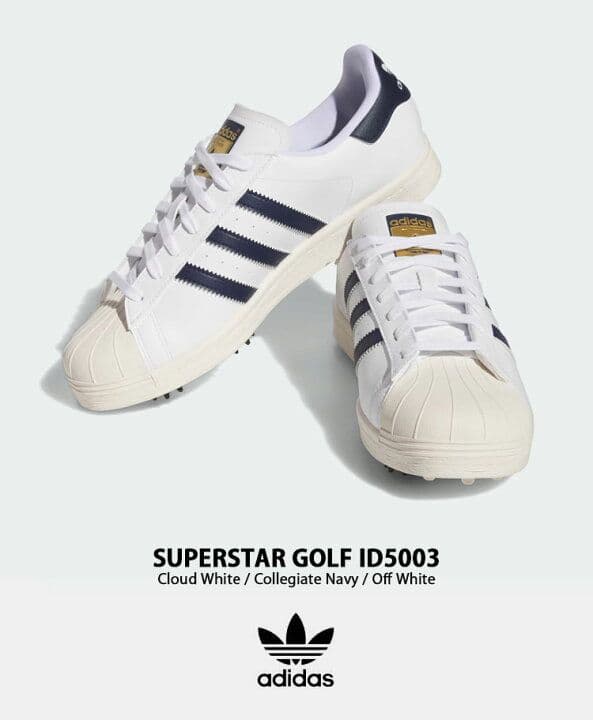 adidas SUPERSTAR GOLF ID5003 ホワイト/ネイビー
