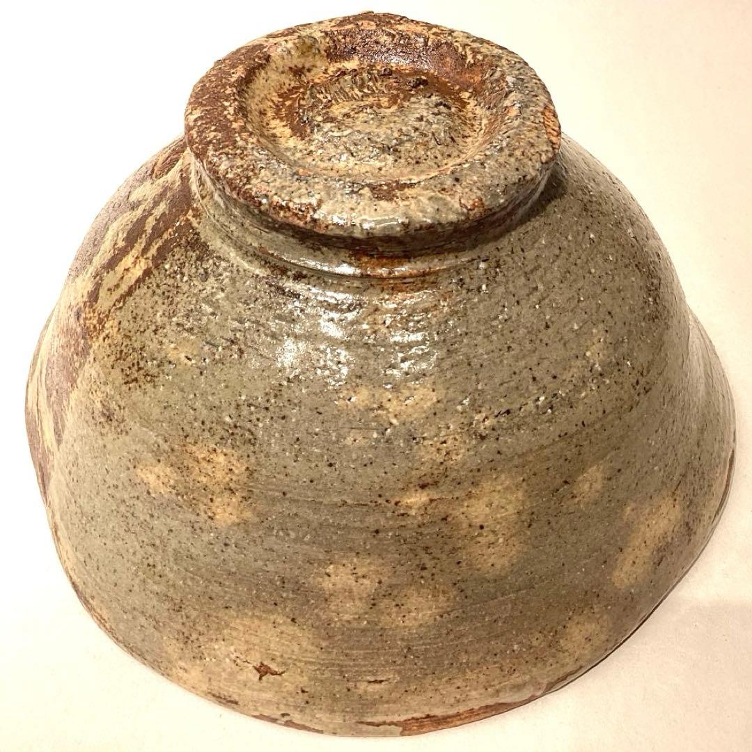 寒川義崇造　古曽部焼伊羅保茶碗