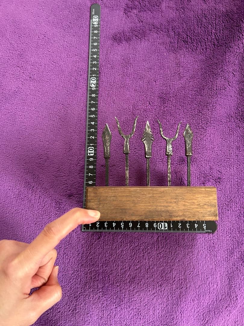 鉄製武具 矢尻 オブジェ 5点セット インテリア