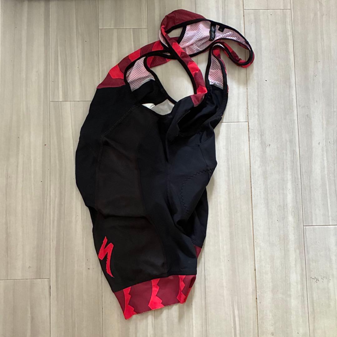 【美品】スペシャライズド レッド ストライプ サイクルジャージ L 上下セット