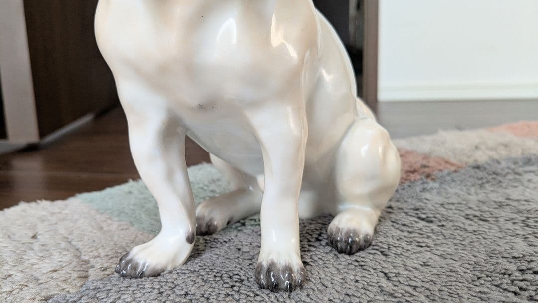 【マイセン】陶器製パグの置物