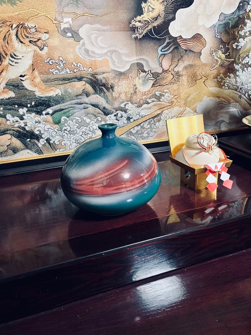 【美品】陶芸作家 貞松善次 陽炎 壺 有田焼 陶器 焼き物