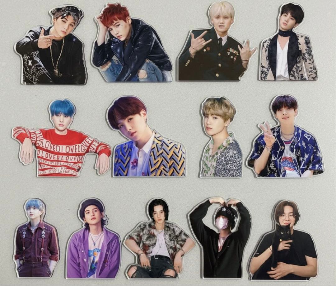 ユンギ　 デビューから2026年までの アクリルパーツ　3cm アクスタ　セット