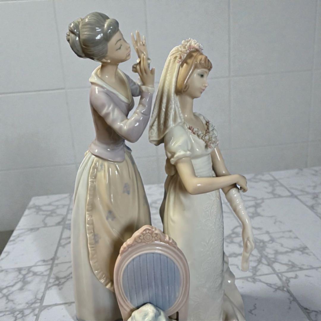 【美品】 リヤドロ 置物 人形 マイウェディングデイ 大型 アンティーク 陶器