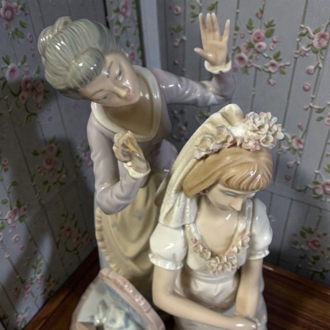 【美品】 リヤドロ 置物 人形 マイウェディングデイ 大型 アンティーク 陶器