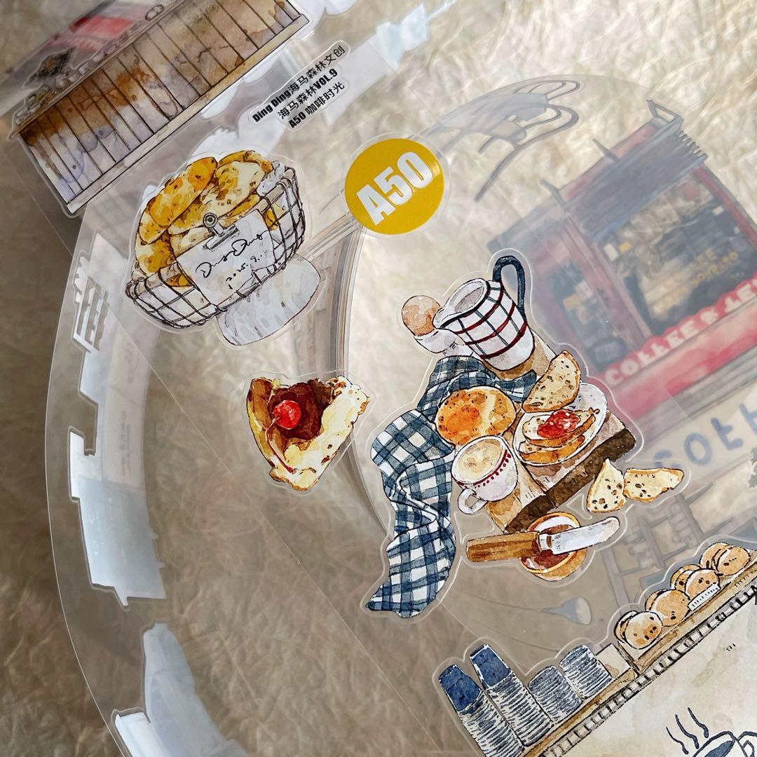 DingDing文创《咖啡时光》海外マスキングテープ マステ 【2735】