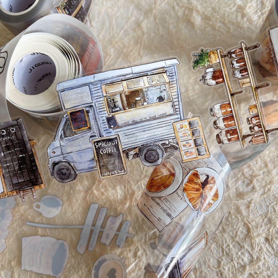 DingDing文创《咖啡时光》海外マスキングテープ マステ 【2735】