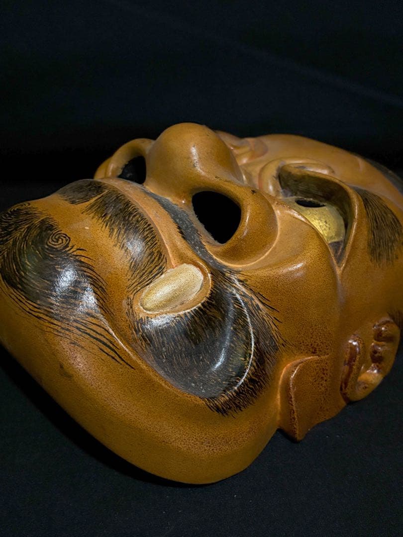 骨董　お面　能面　鬼　日本　きばべしみ　Japan