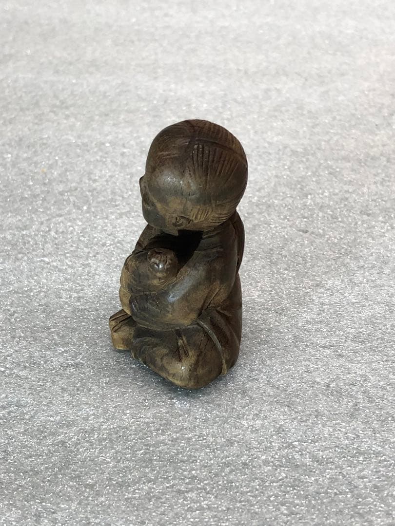 根付　時代提物　木彫り