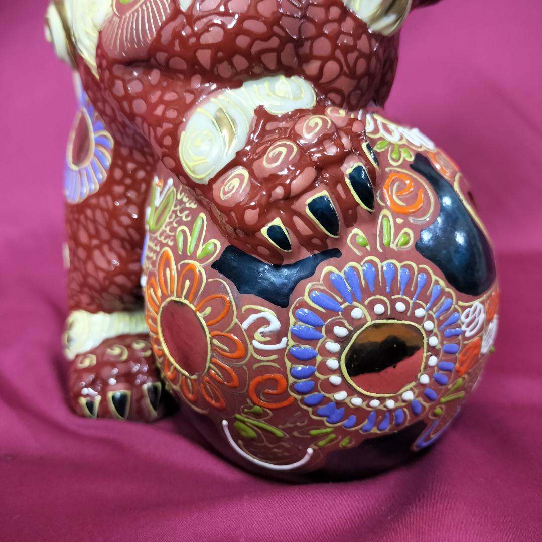 九谷焼　夫婦獅子 対獅子