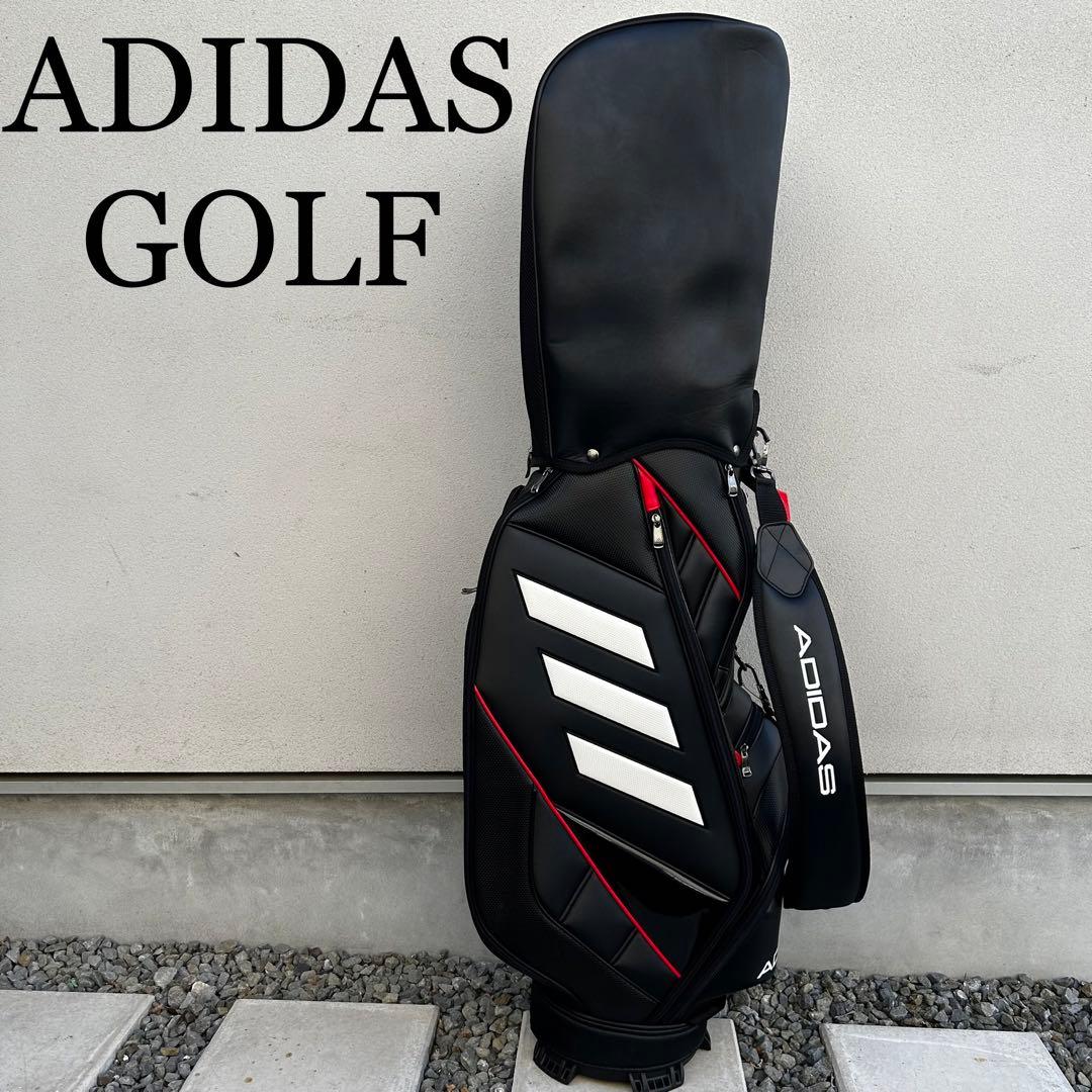 美品 アディダス ゴルフ adidas golf キャディバッグ 9.5型 黒