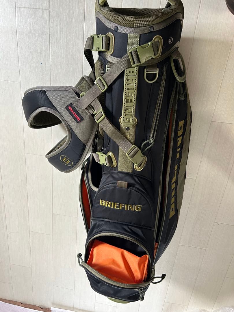 BRIEFING キャディバッグ ブラック/オリーブ　 ネームプレート未使用