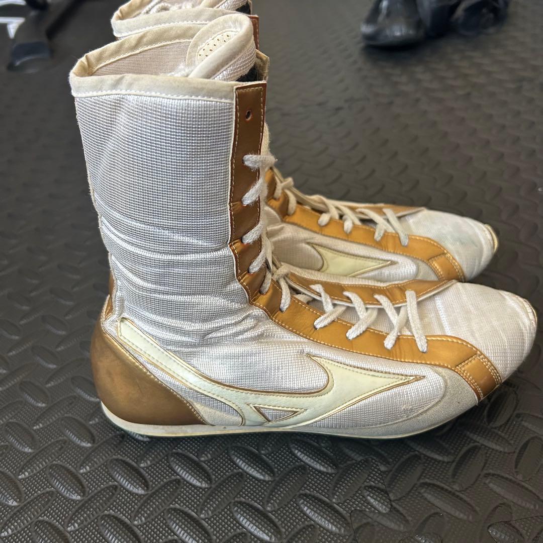 Mizuno ボクシングシューズ ホワイト/ゴールド